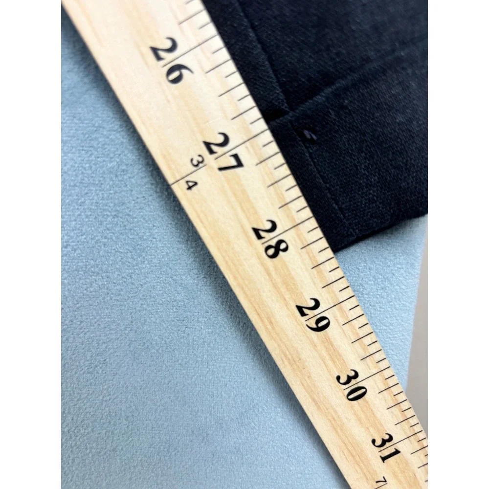 The Linen Connection Henri Valdise Mens Black 100% Linen Pleated Cuffed Pants 36